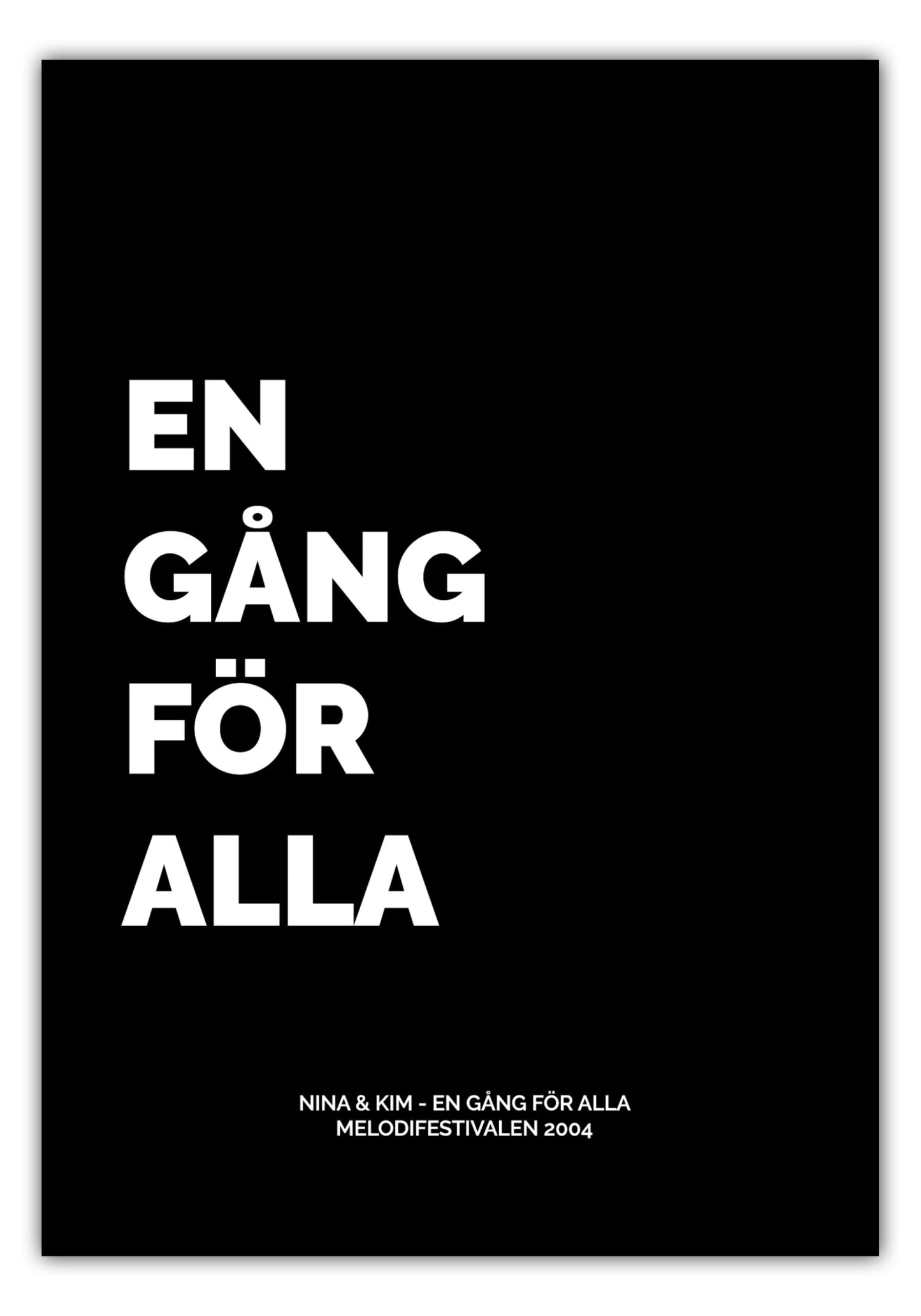 Poster Nina & Kim - En Gång För Alla