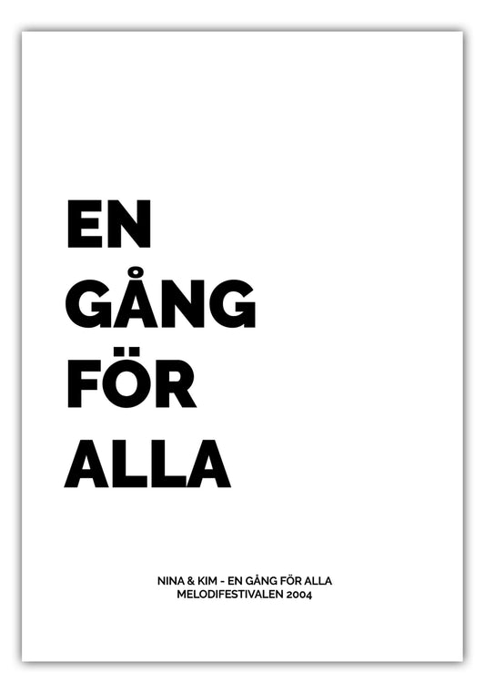Poster Nina & Kim - En Gång För Alla
