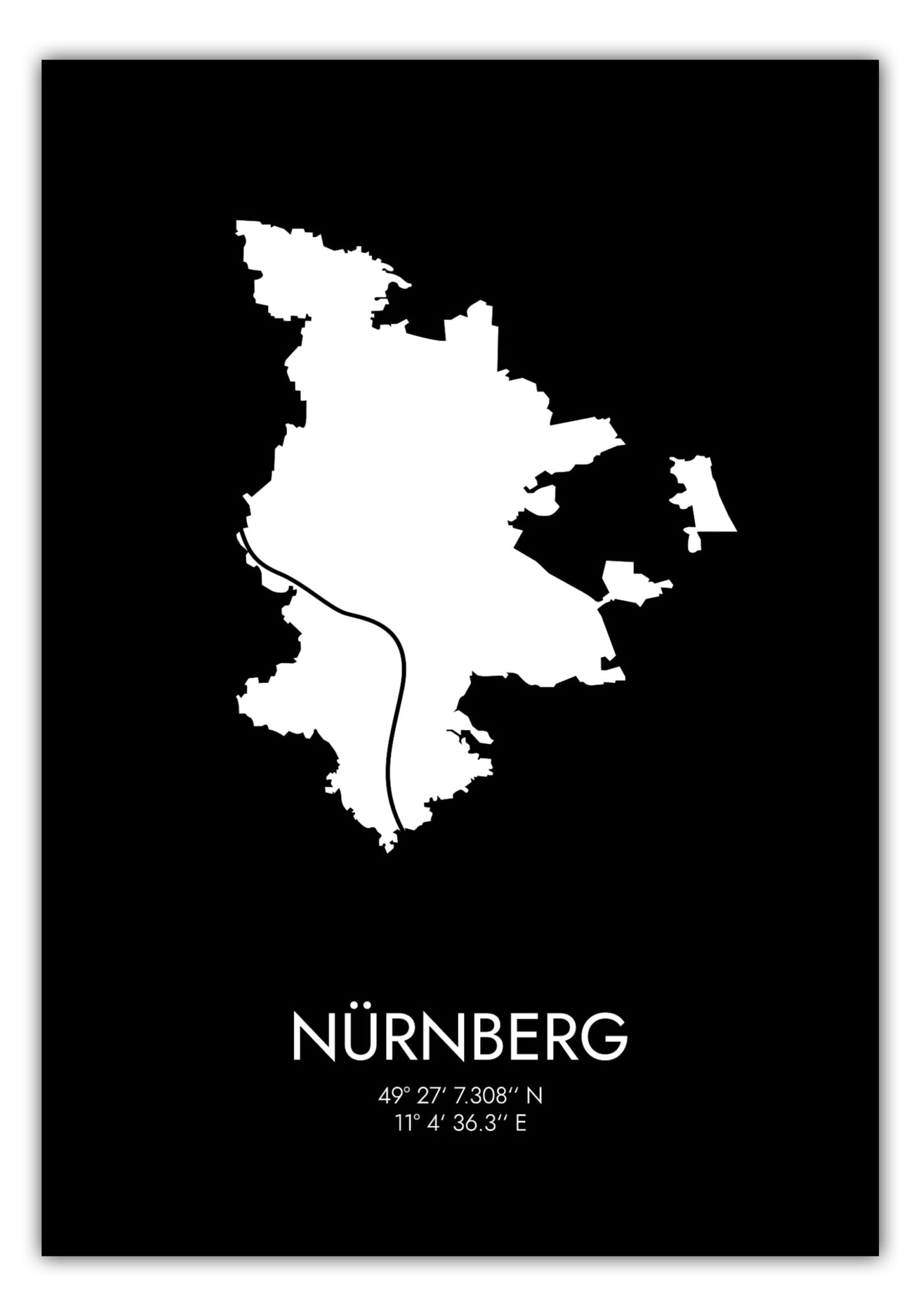 Poster Nürnberg Koordinaten #3