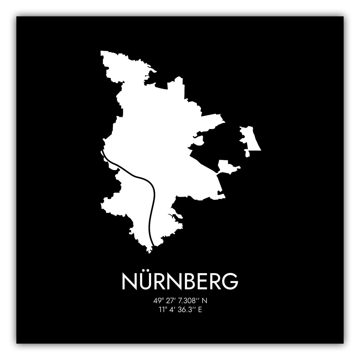 Poster Nürnberg Koordinaten #3