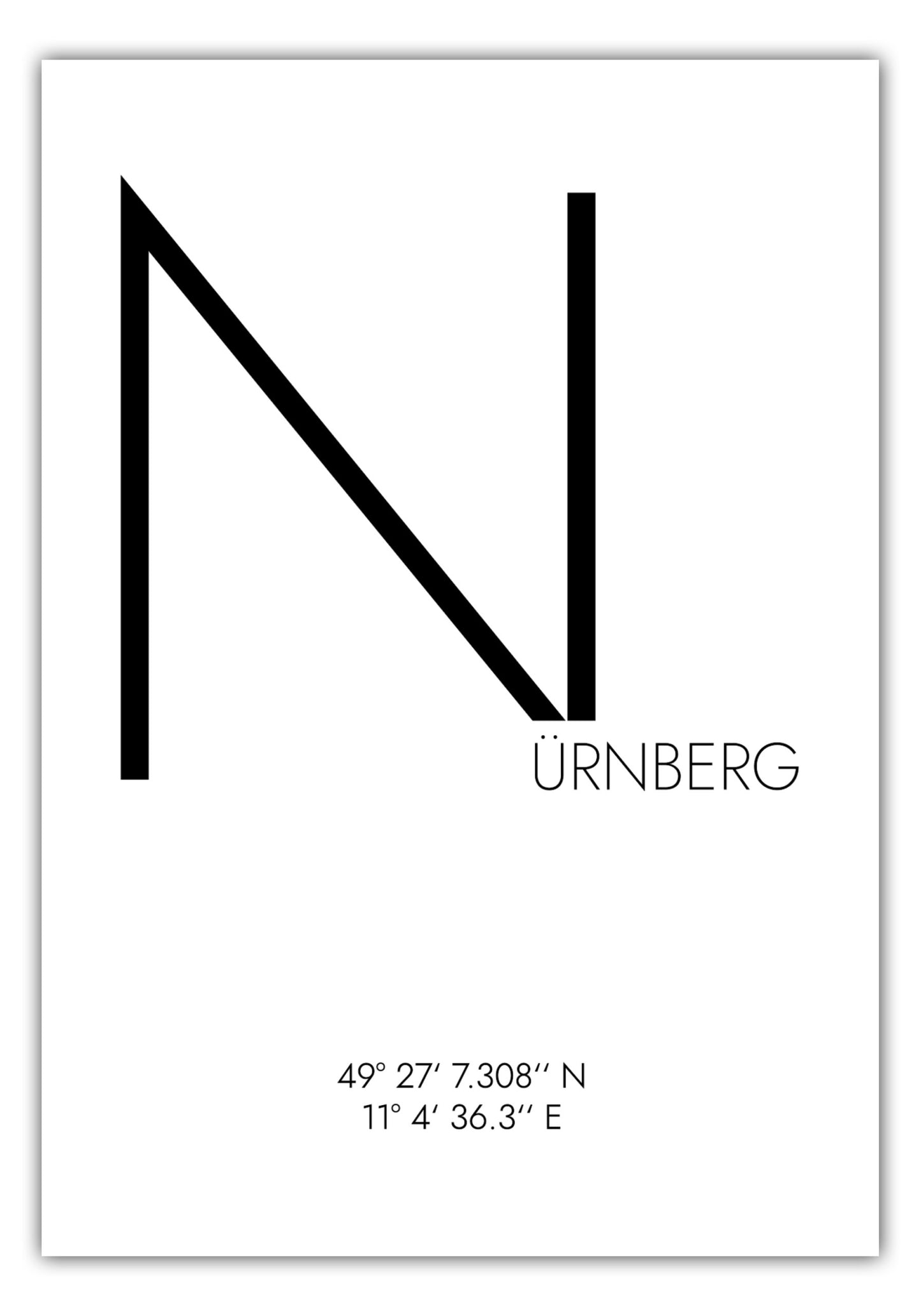 Poster Nürnberg Koordinaten #4