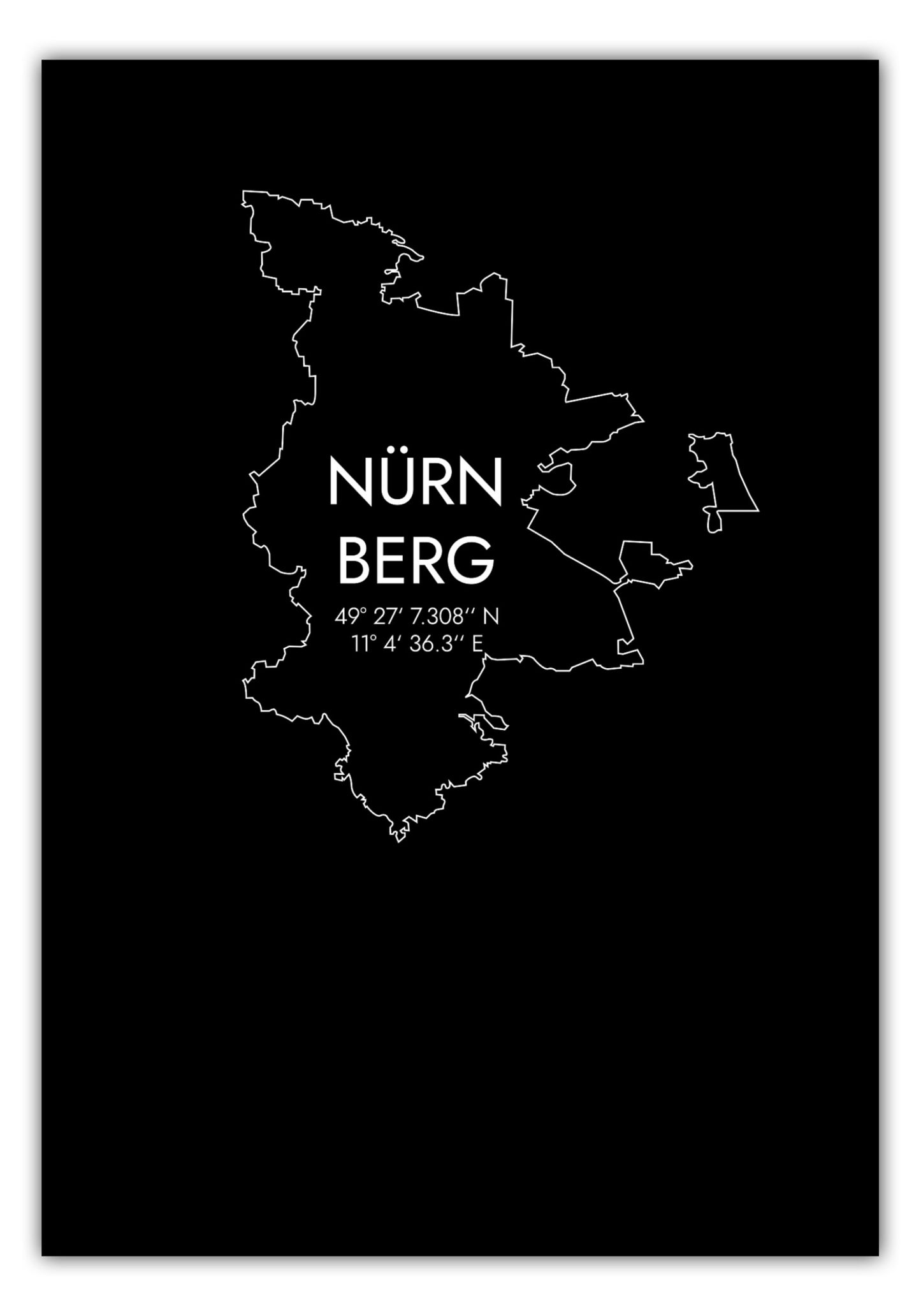 Poster Nürnberg Koordinaten #7