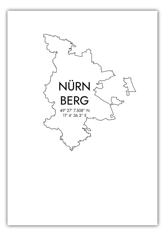 Poster Nürnberg Koordinaten #7