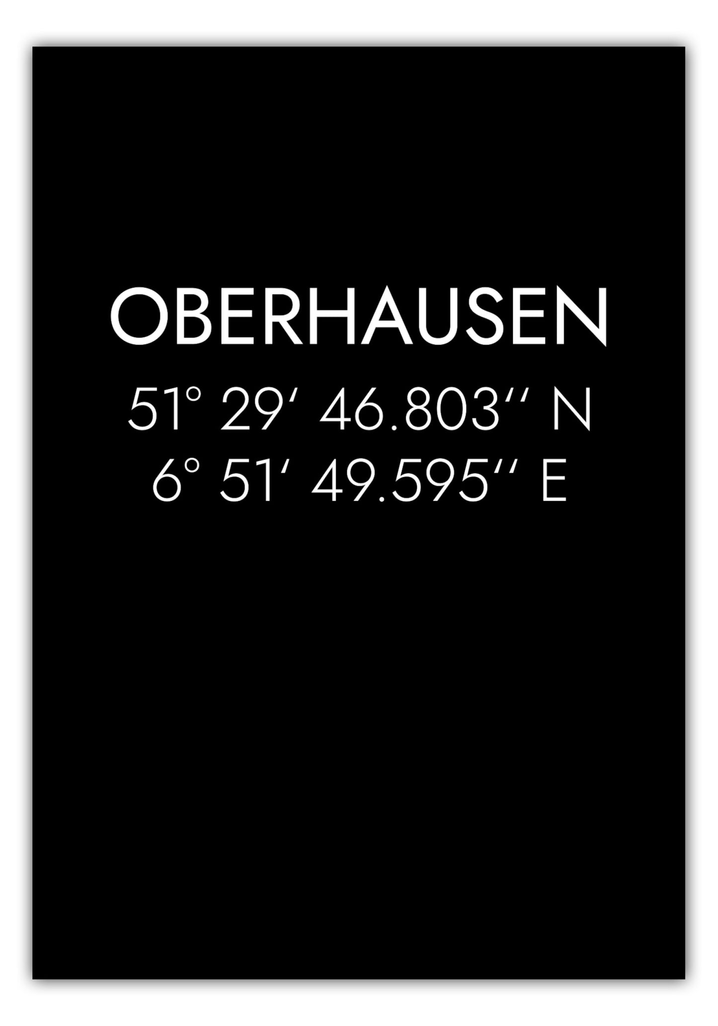 Poster Oberhausen Koordinaten #1