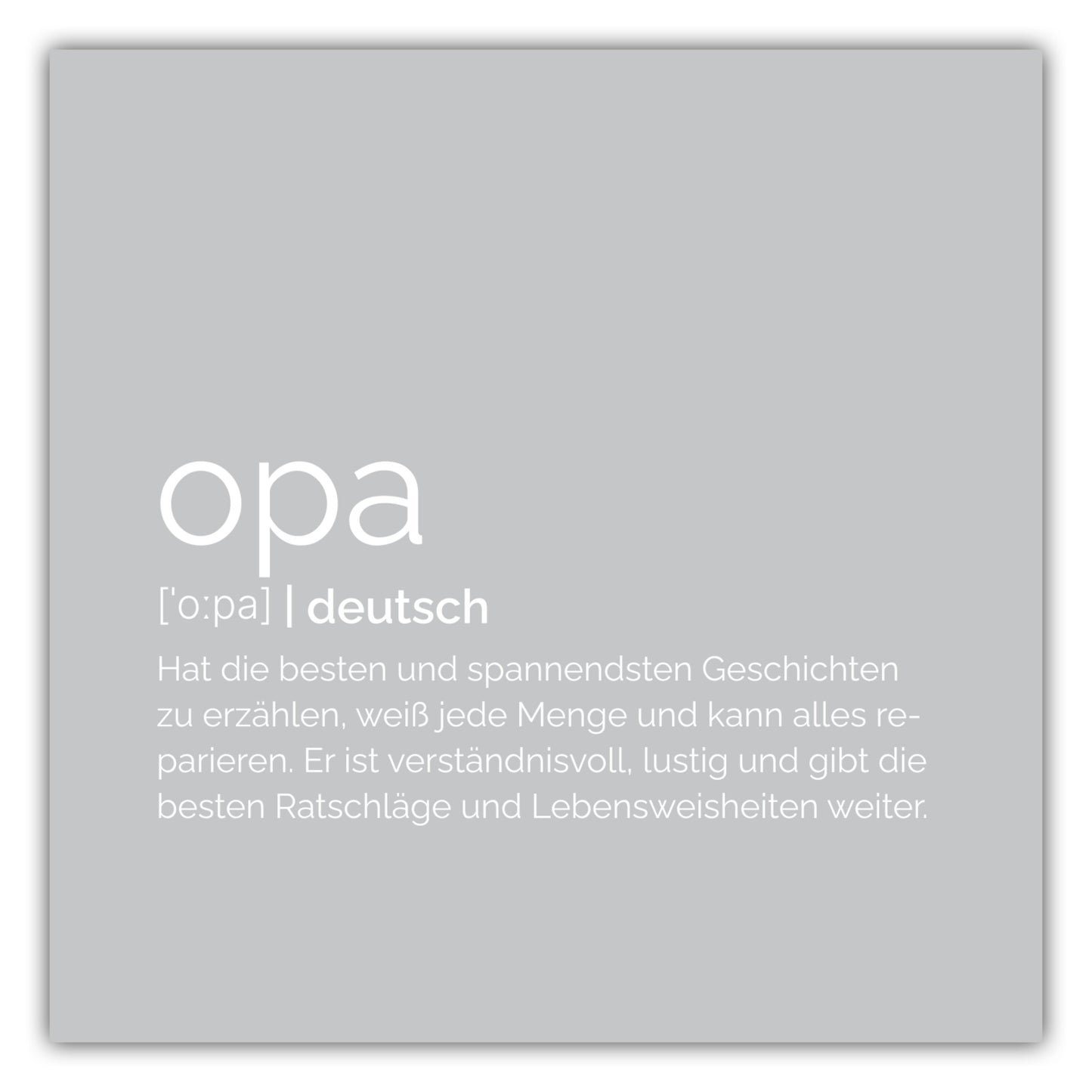 Poster Opa - Definition