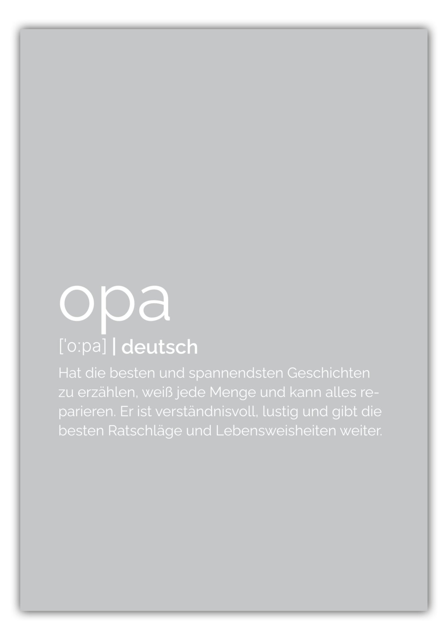 Poster Opa - Definition