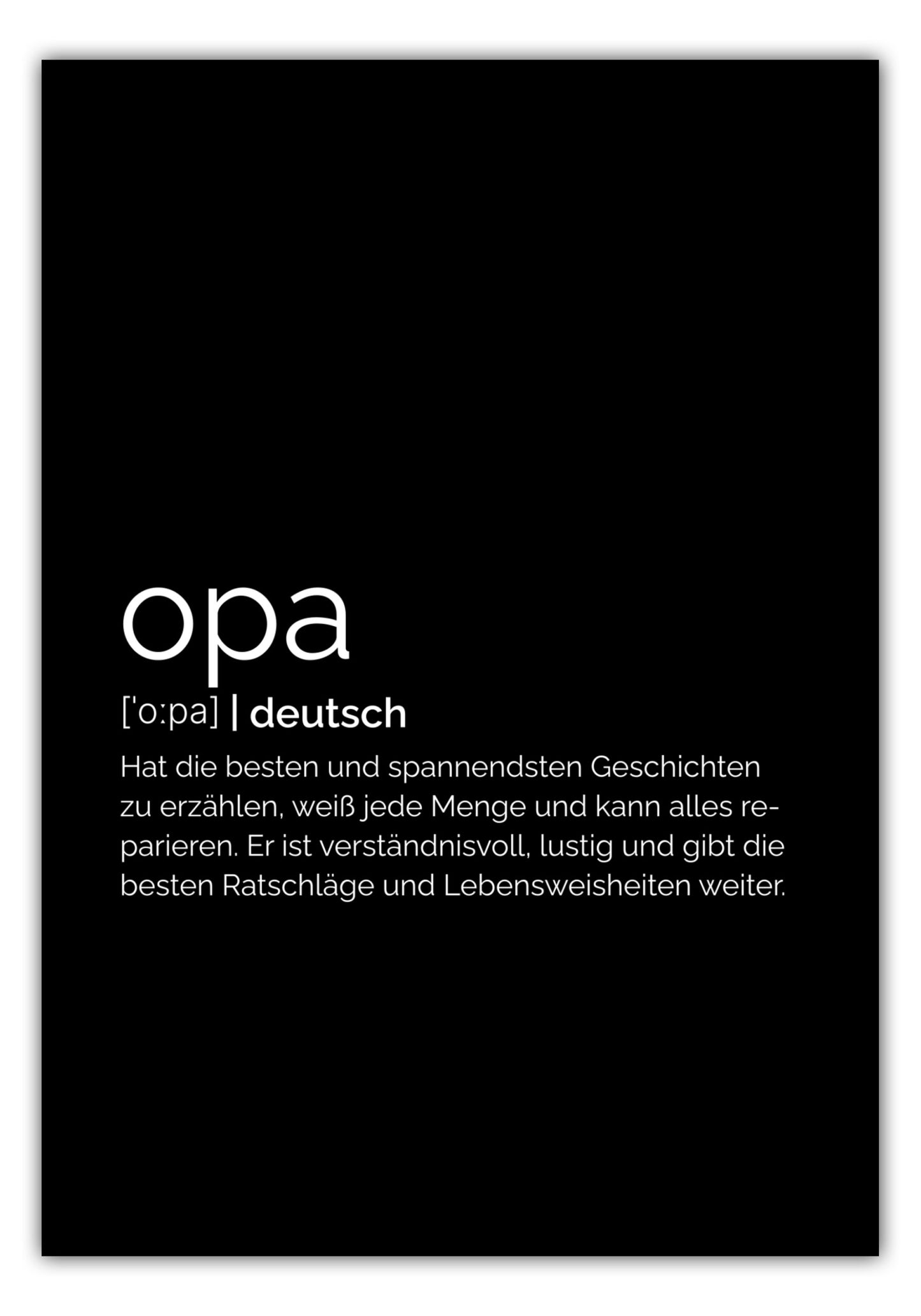 Poster Opa - Definition