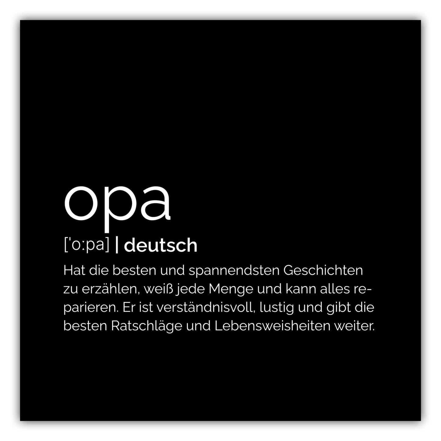 Poster Opa - Definition