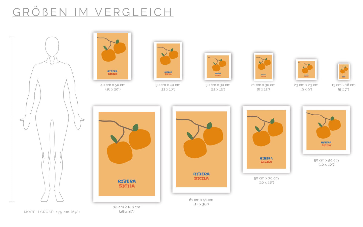 Poster Orangen - Ribera Sicilia - La Dolce Vita Collection