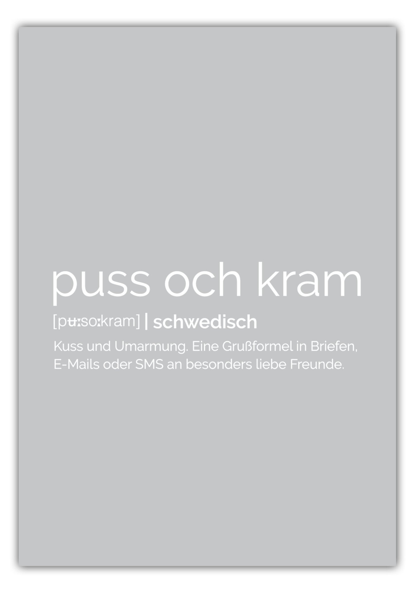 Poster Puss och Kram