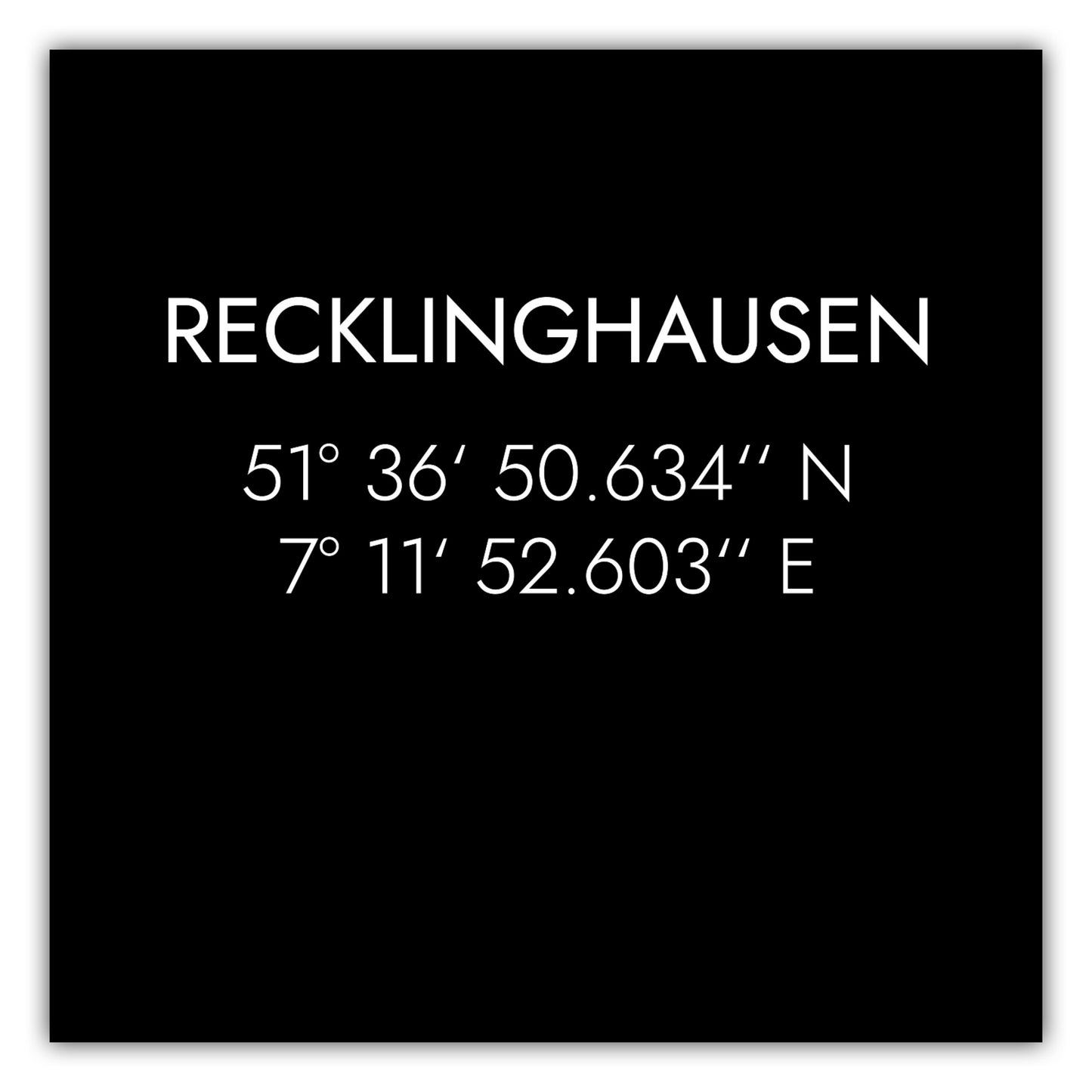 Poster Recklinghausen Koordinaten #1