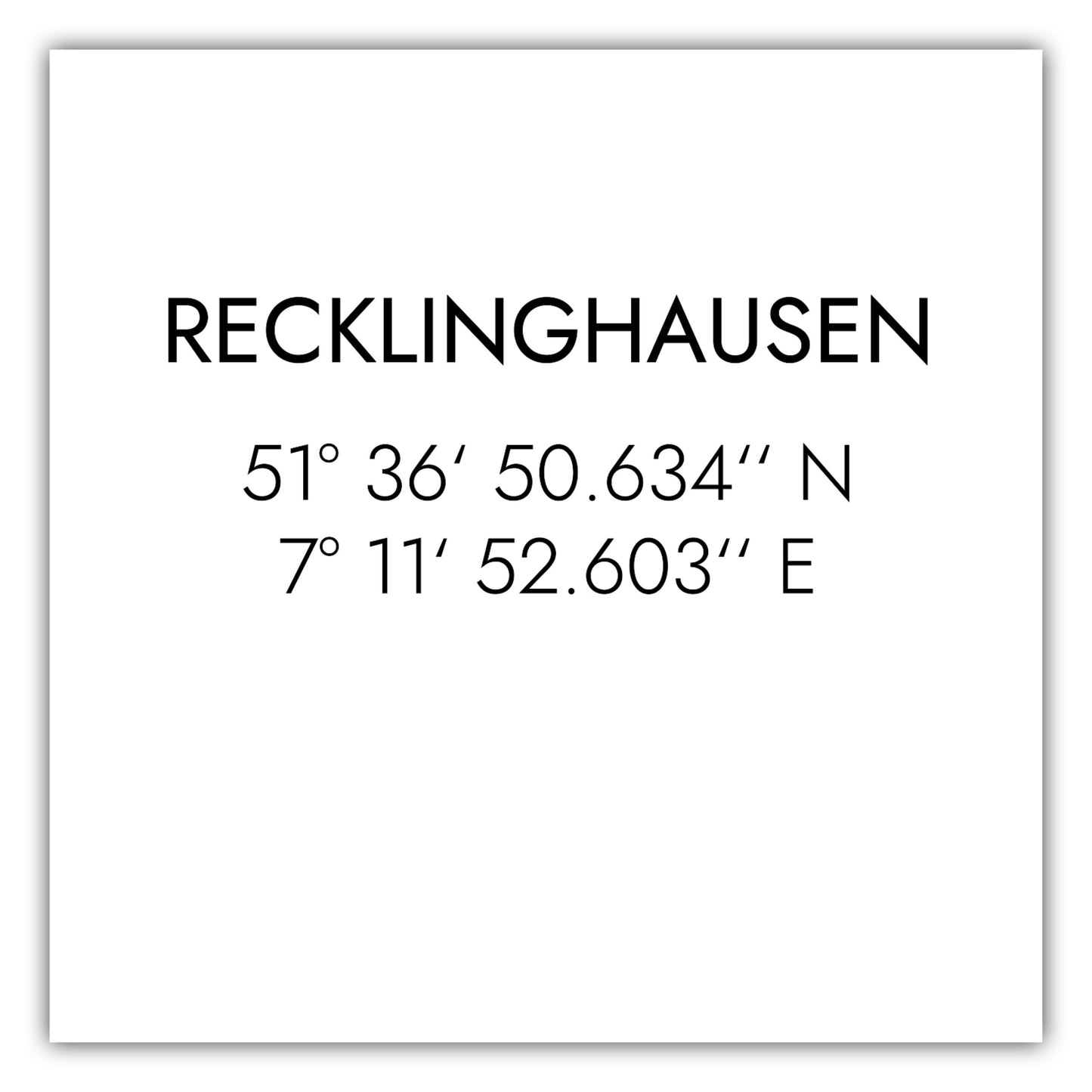 Poster Recklinghausen Koordinaten #1