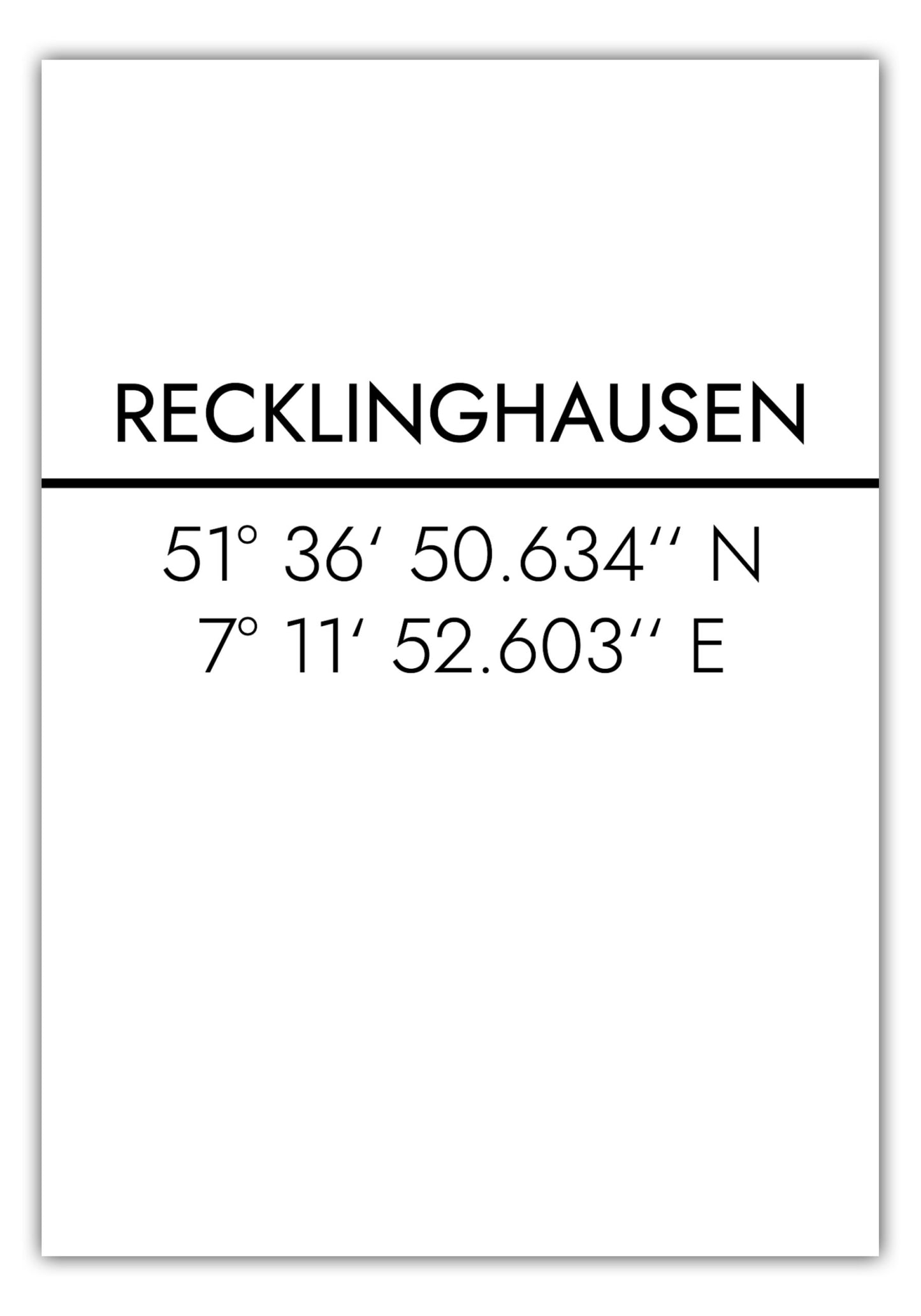 Poster Recklinghausen Koordinaten #2