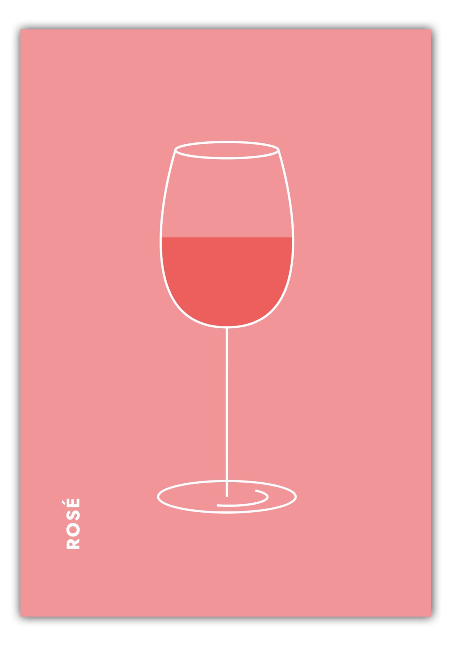 Poster Rosé im Glas