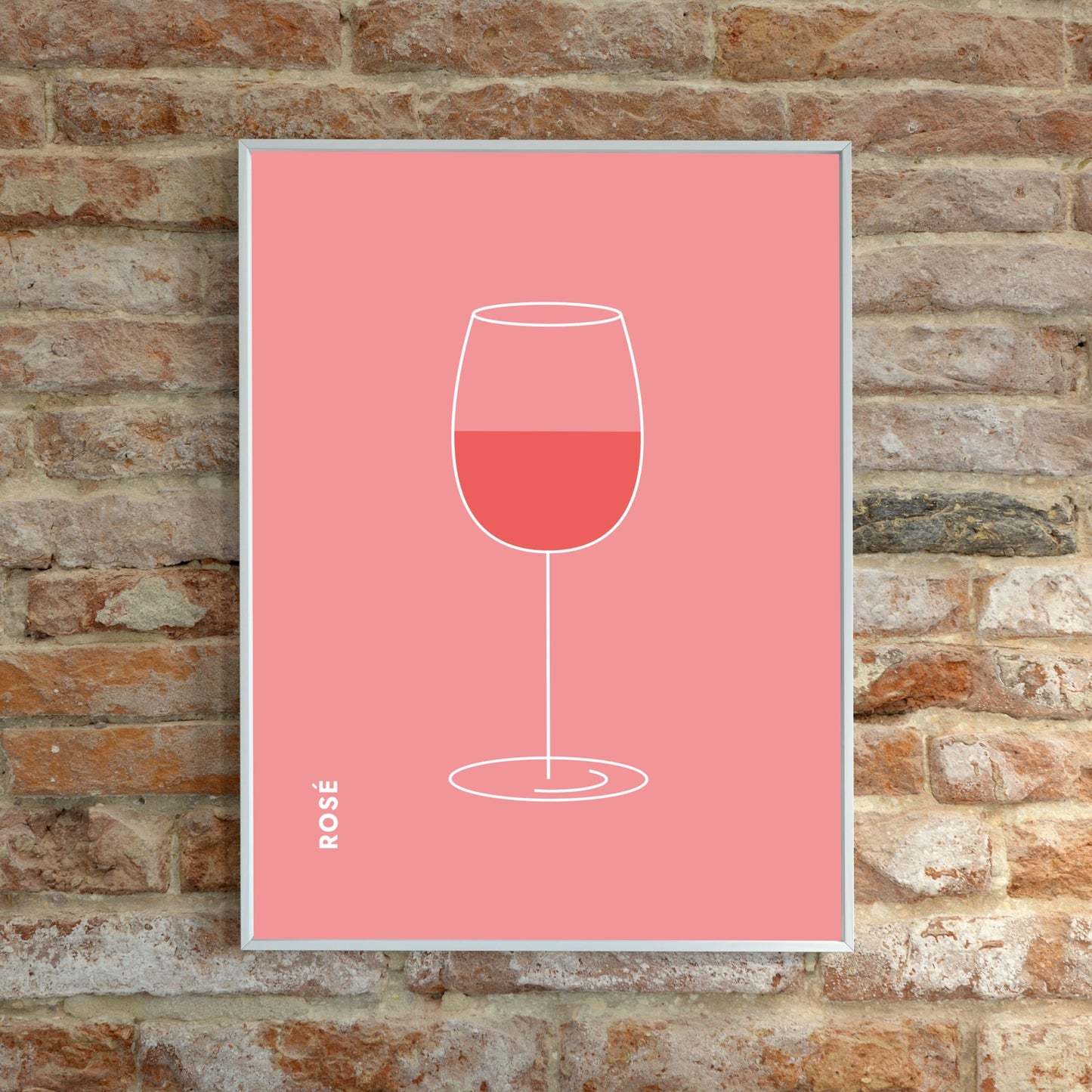 Poster Rosé im Glas