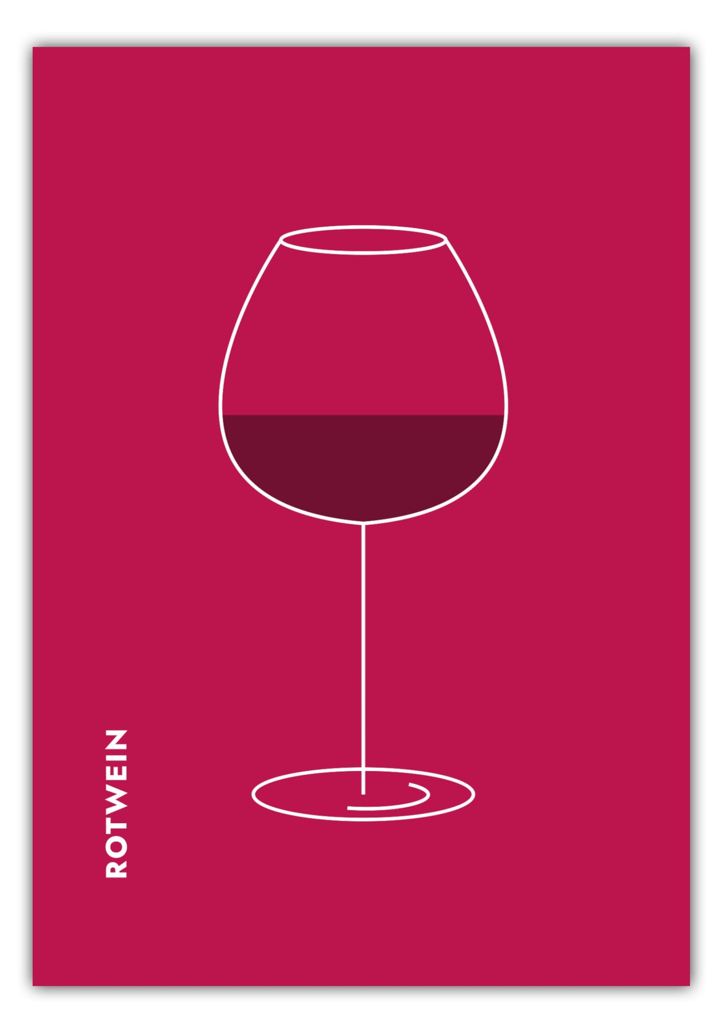 Poster Rotwein im Glas