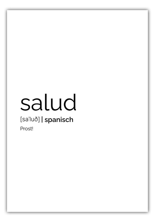 Poster Salud (Spanisch: Prost)