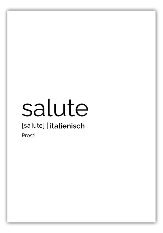 Poster Salute (Italienisch: Prost)