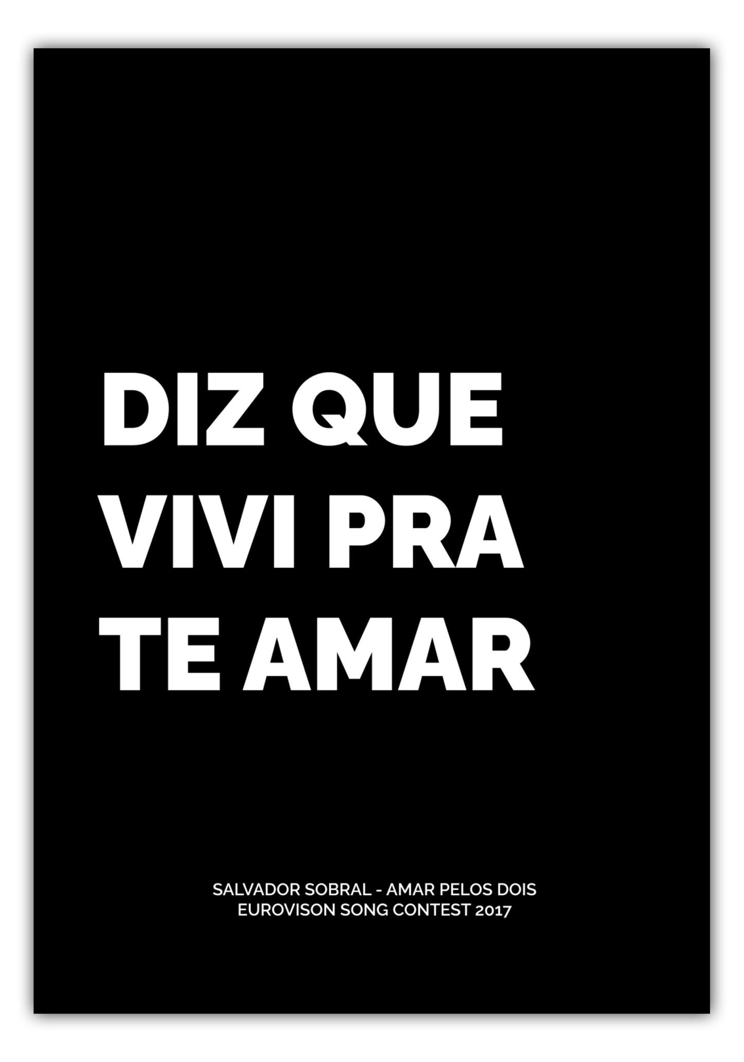 Poster Salvador Sobral - Amar Pelos Dois (2017)