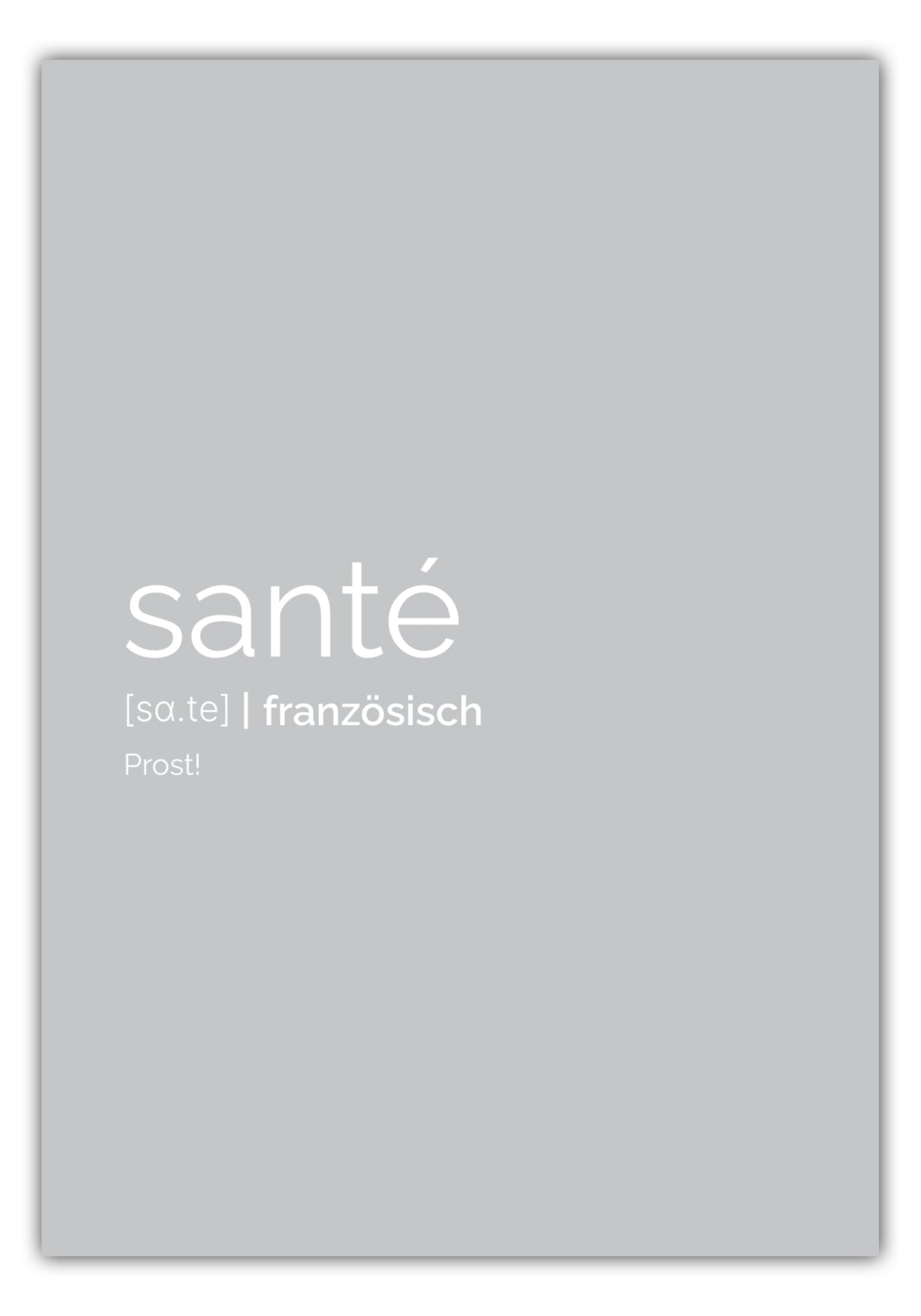 Poster Santé (Französisch: Prost)