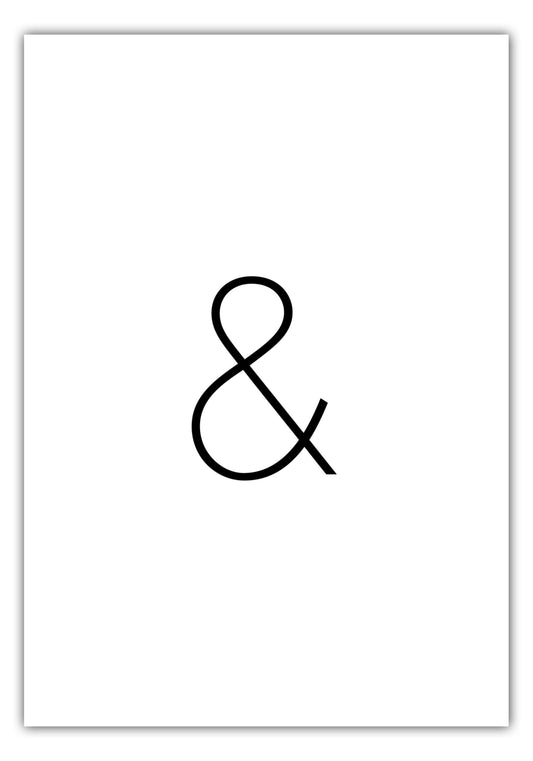 Poster Satzzeichen & - Sans Serif