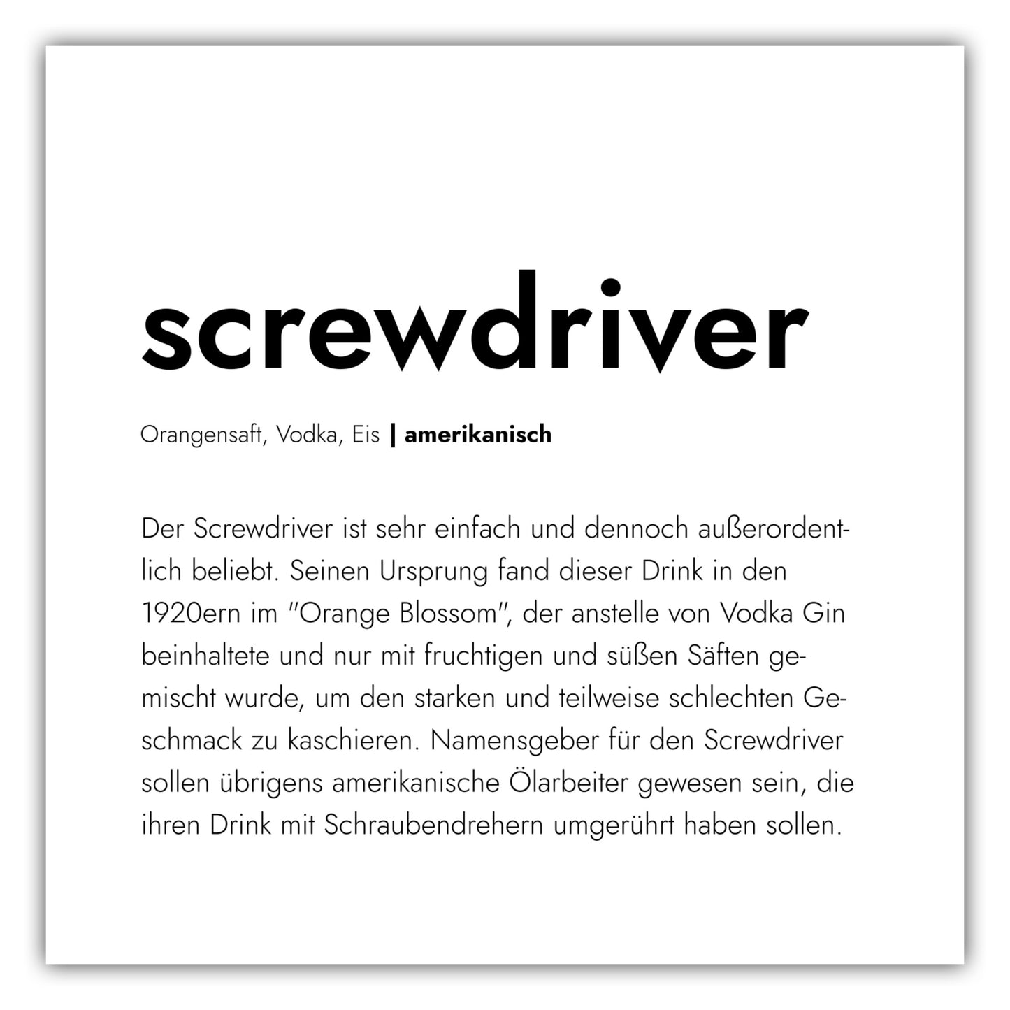 Poster Screwdriver - Definition