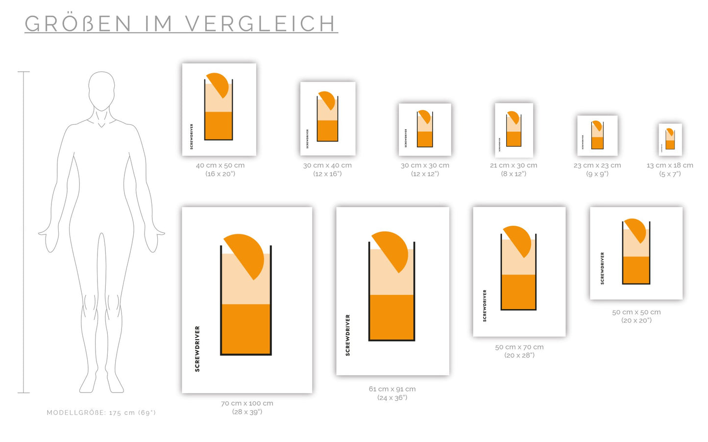 Poster Screwdriver im Glas (Bauhaus-Style)