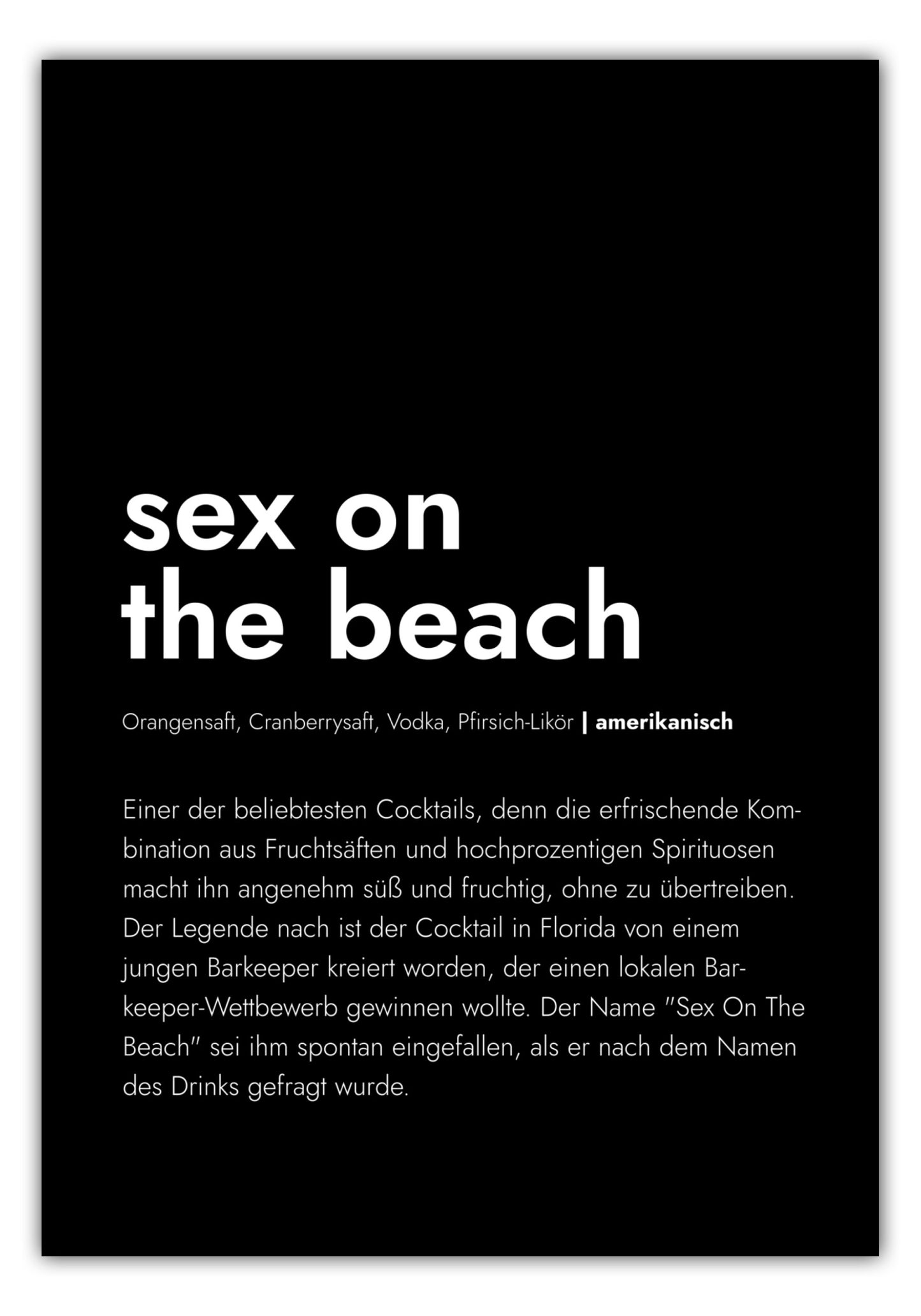 Poster Sex On The Beach - Definition