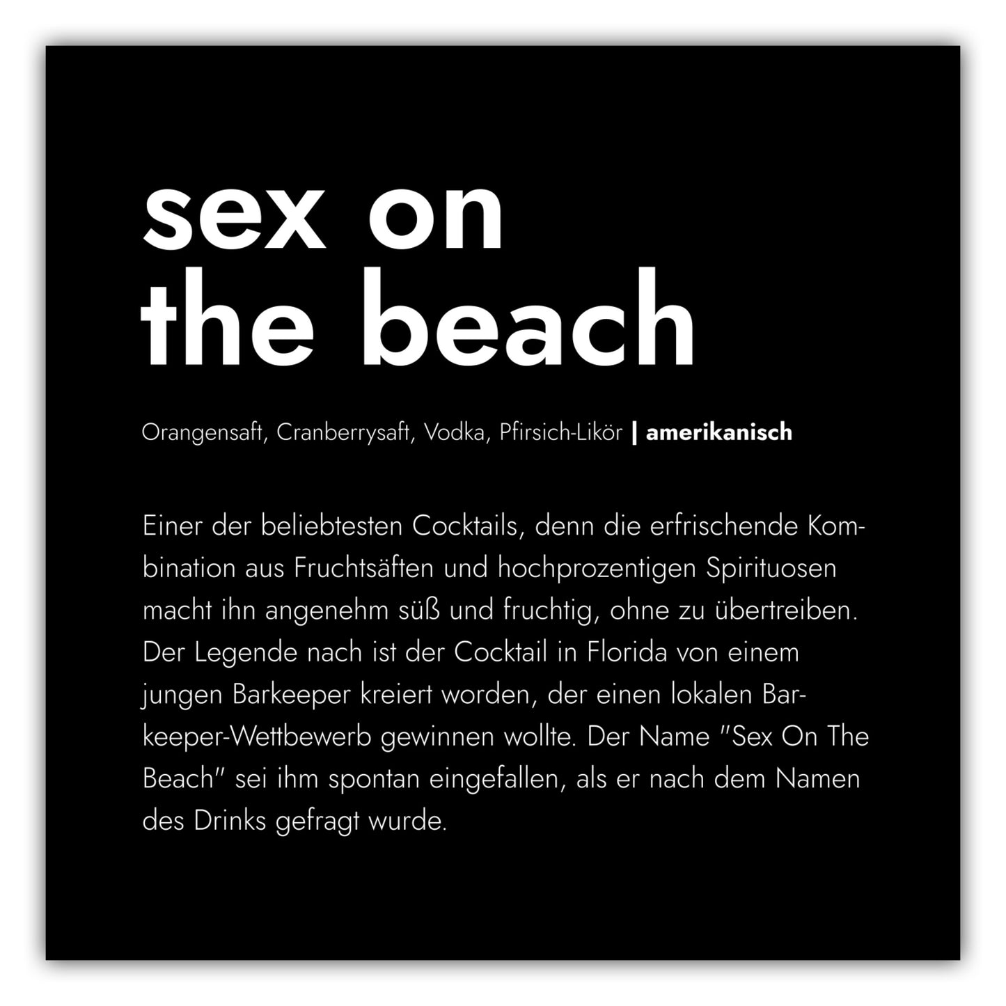 Poster Sex On The Beach - Definition