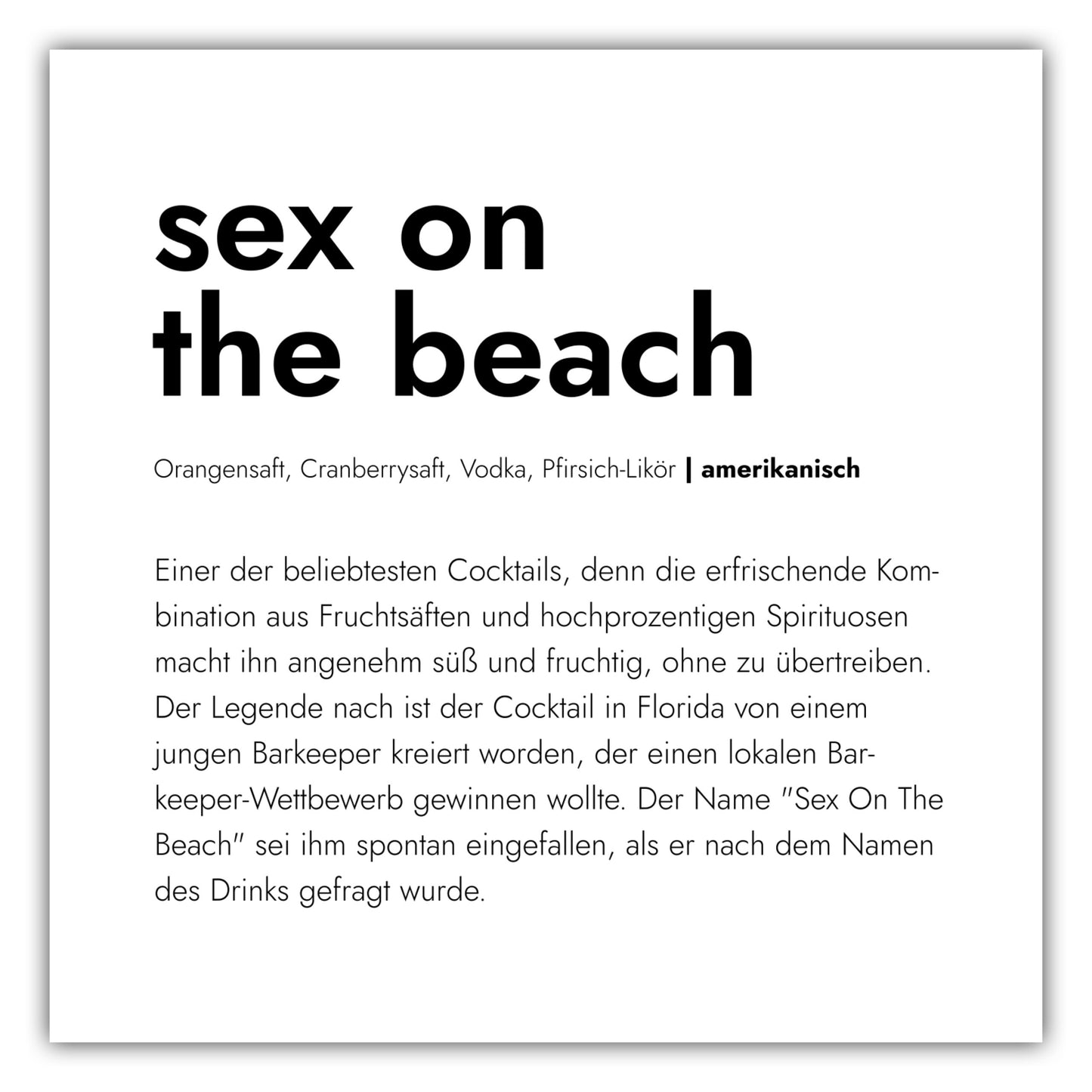 Poster Sex On The Beach - Definition