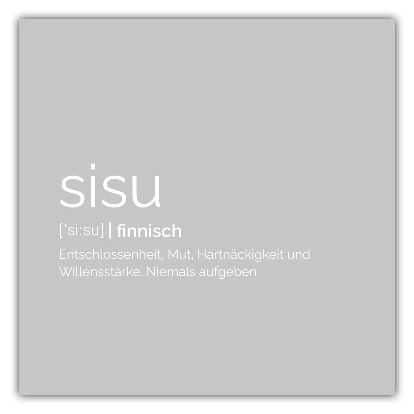 Poster Sisu (Finnisch: Entschlossenheit)