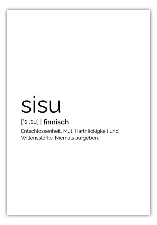 Poster Sisu (Finnisch: Entschlossenheit)