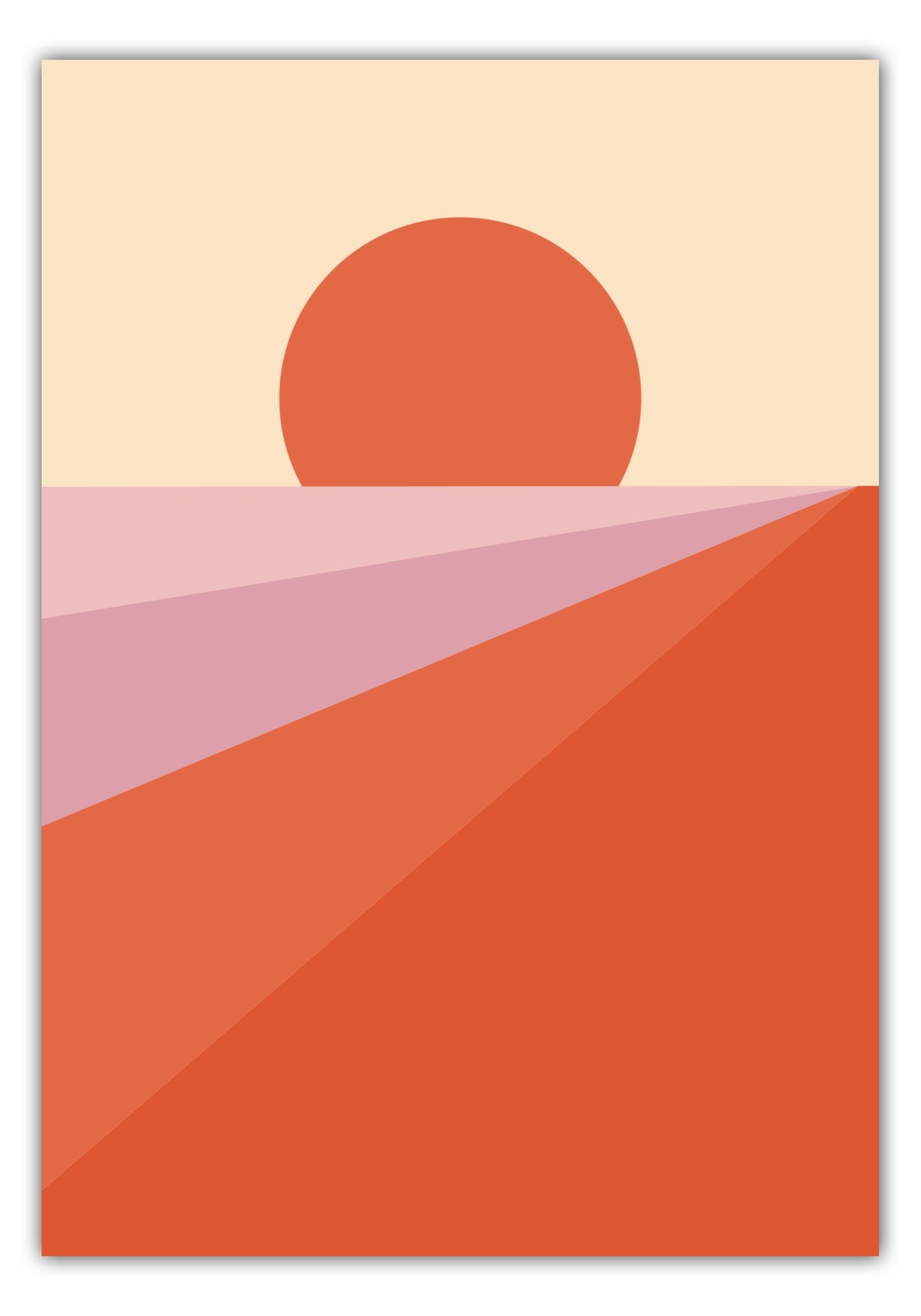 Poster Sonnenuntergang Tulpenfeld - Dreamy Dutch Collection