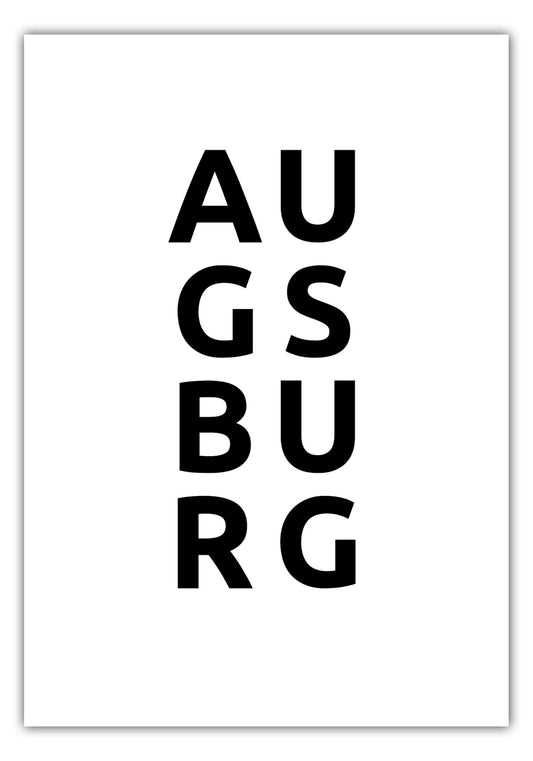 Poster Stadt AUGSBURG