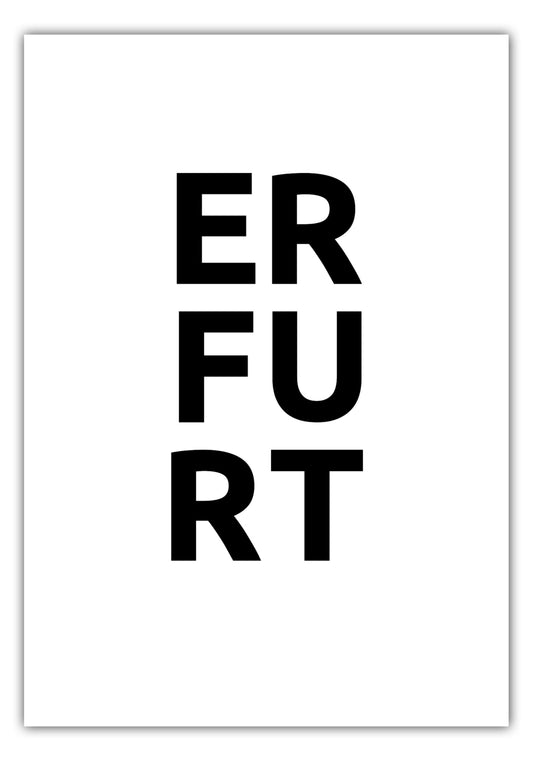 Poster Stadt ERFURT