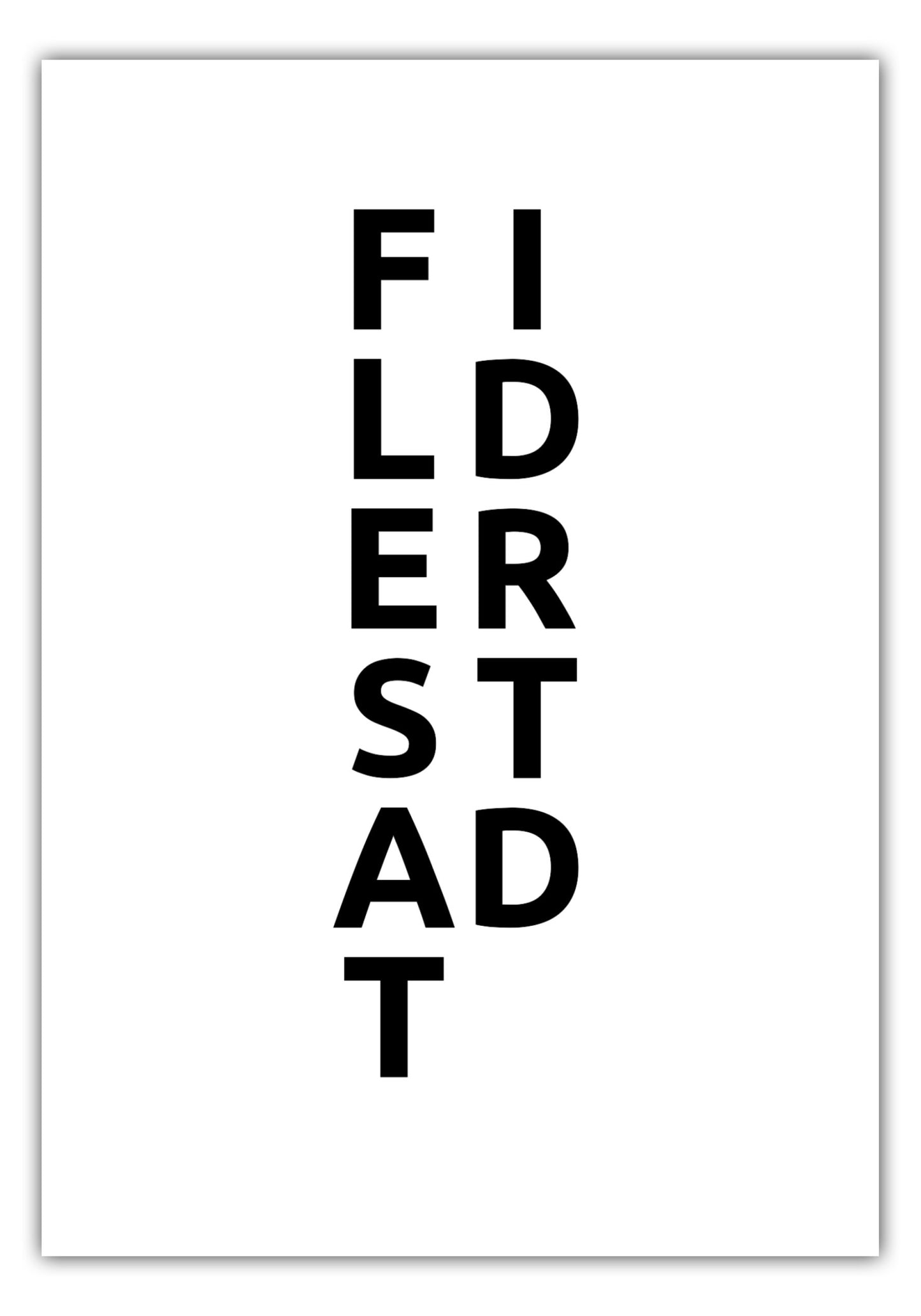 Poster Stadt FILDERSTADT