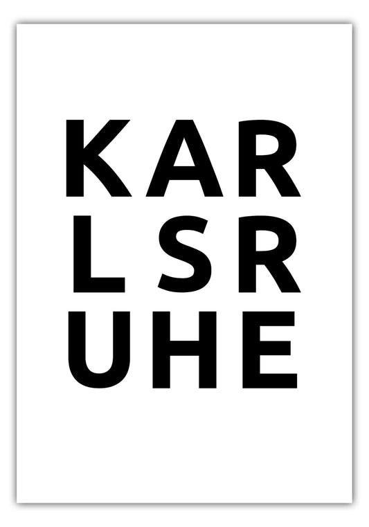Poster Stadt KARLSRUHE