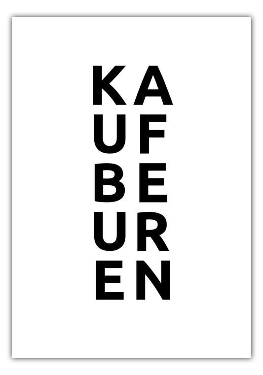 Poster Stadt KAUFBEUREN