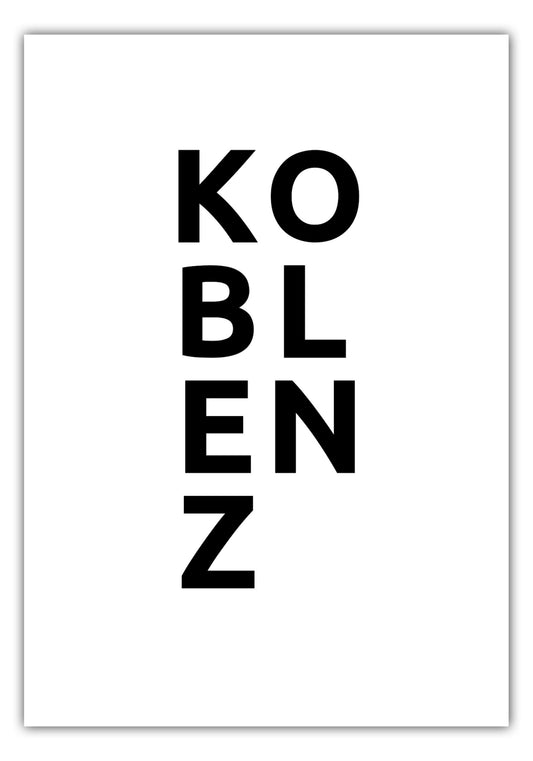 Poster Stadt KOBLENZ