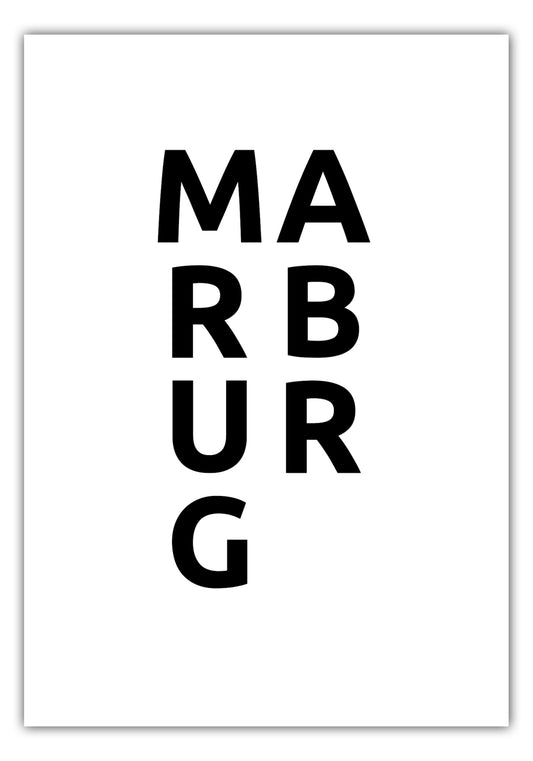 Poster Stadt MARBURG