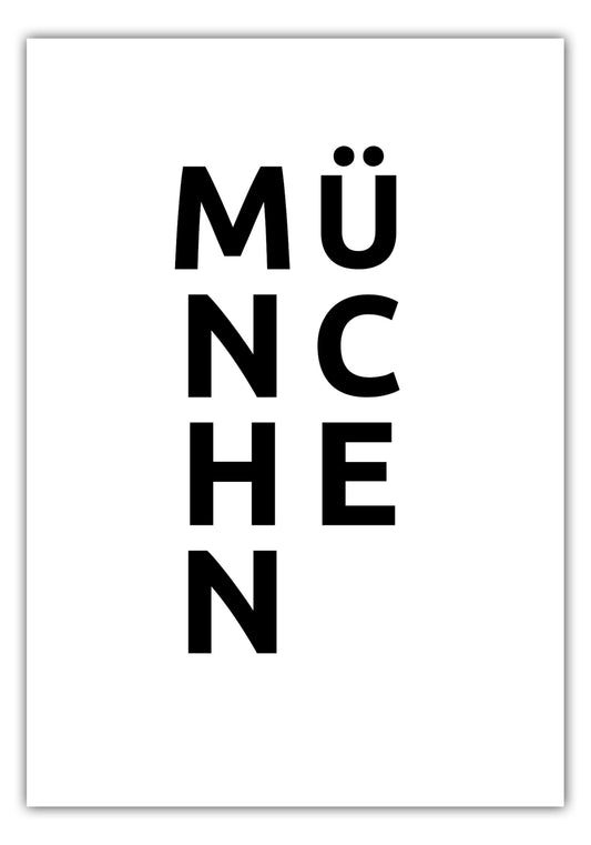 Poster Stadt MÜNCHEN