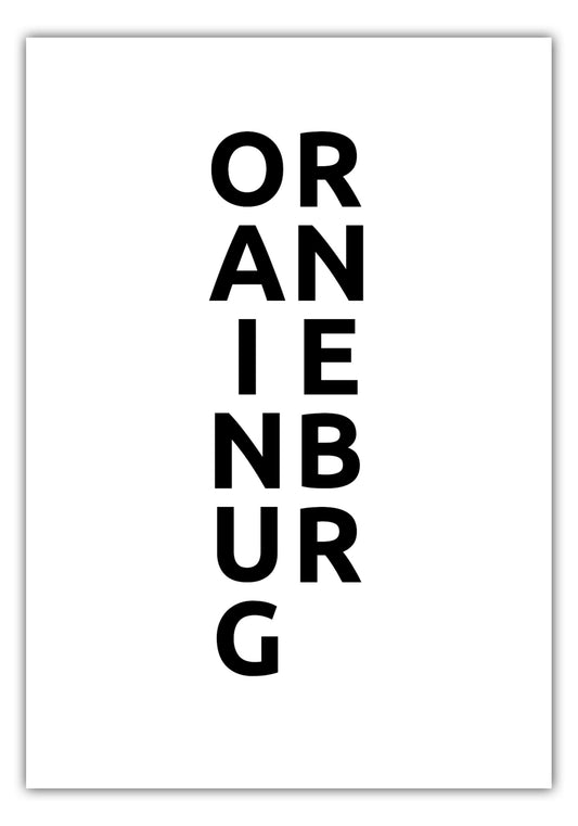 Poster Stadt ORANIENBURG