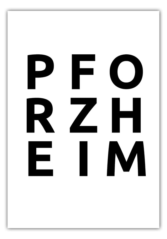 Poster Stadt PFORZHEIM