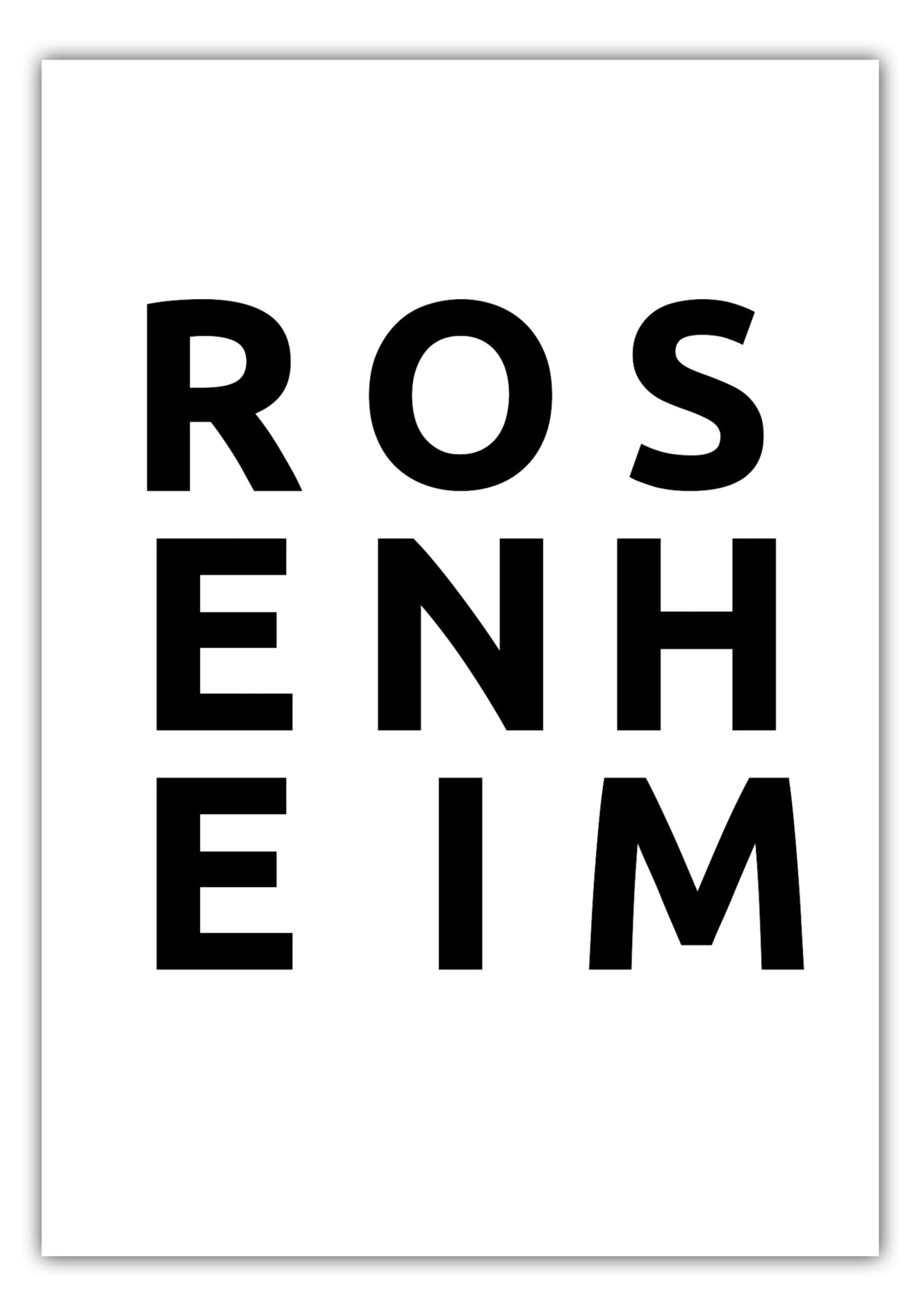 Poster Stadt ROSENHEIM