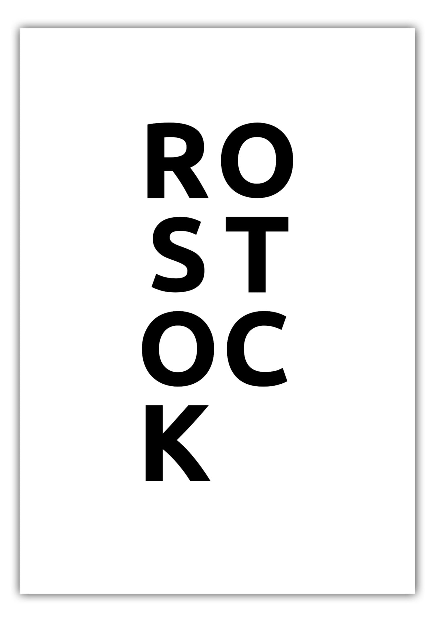 Poster Stadt ROSTOCK
