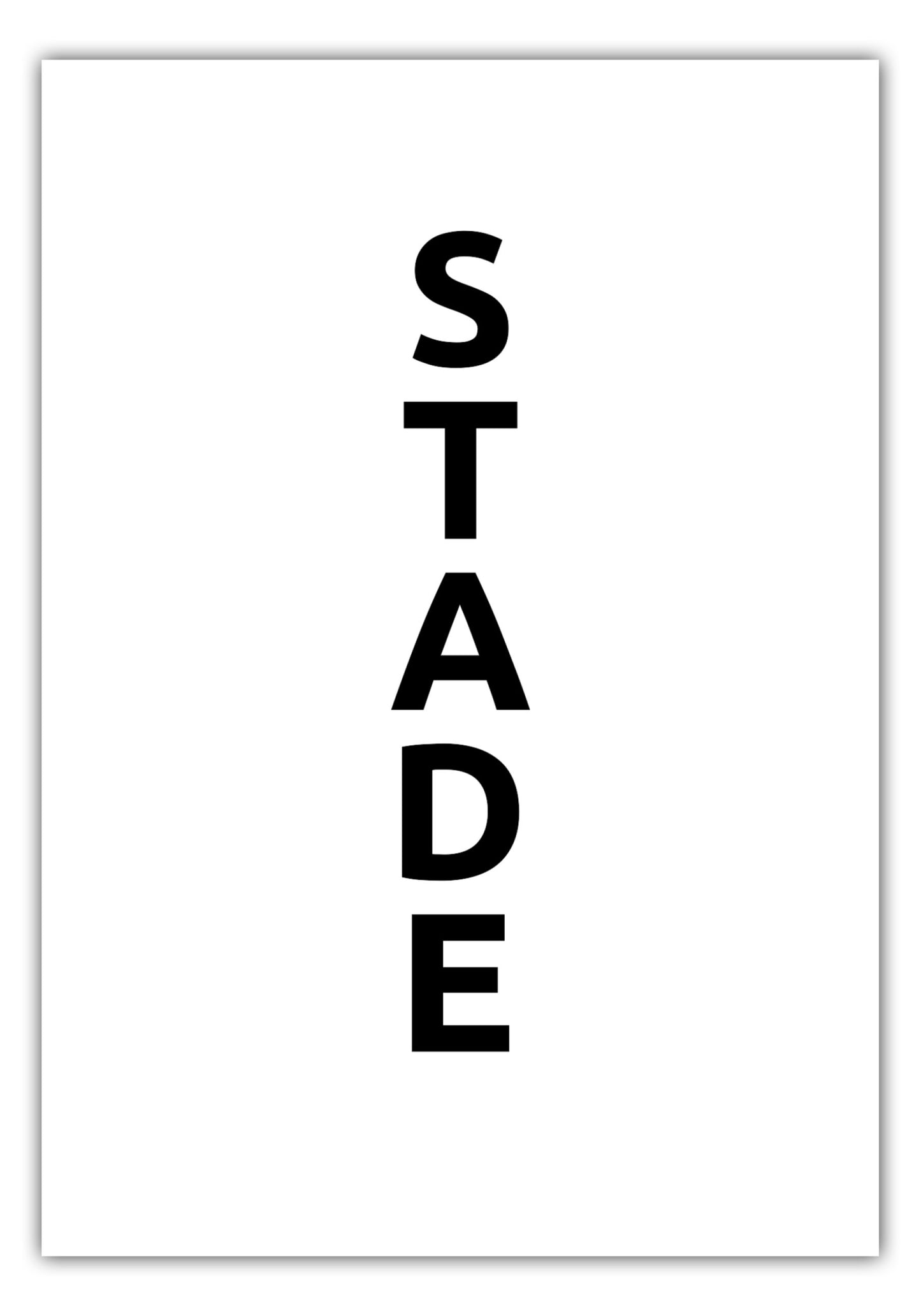 Poster Stadt STADE