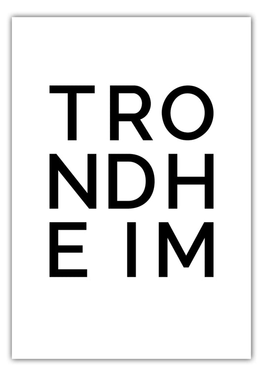 Poster Stadt TRONDHEIM