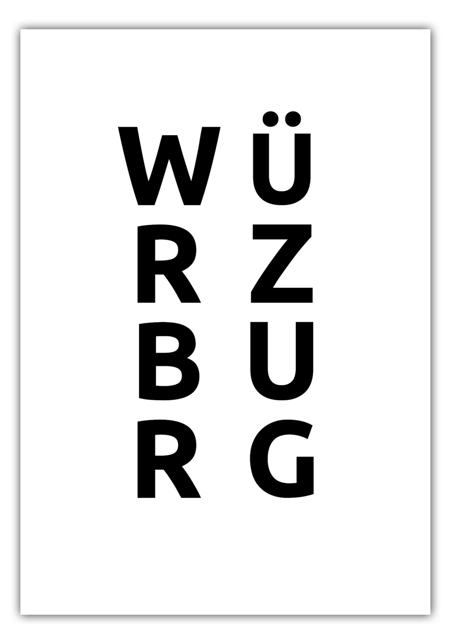 Poster Stadt WÜRZBURG