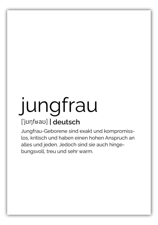 Super Sonderpreise Sternzeichen Jungfrau & Poster Leinwände 