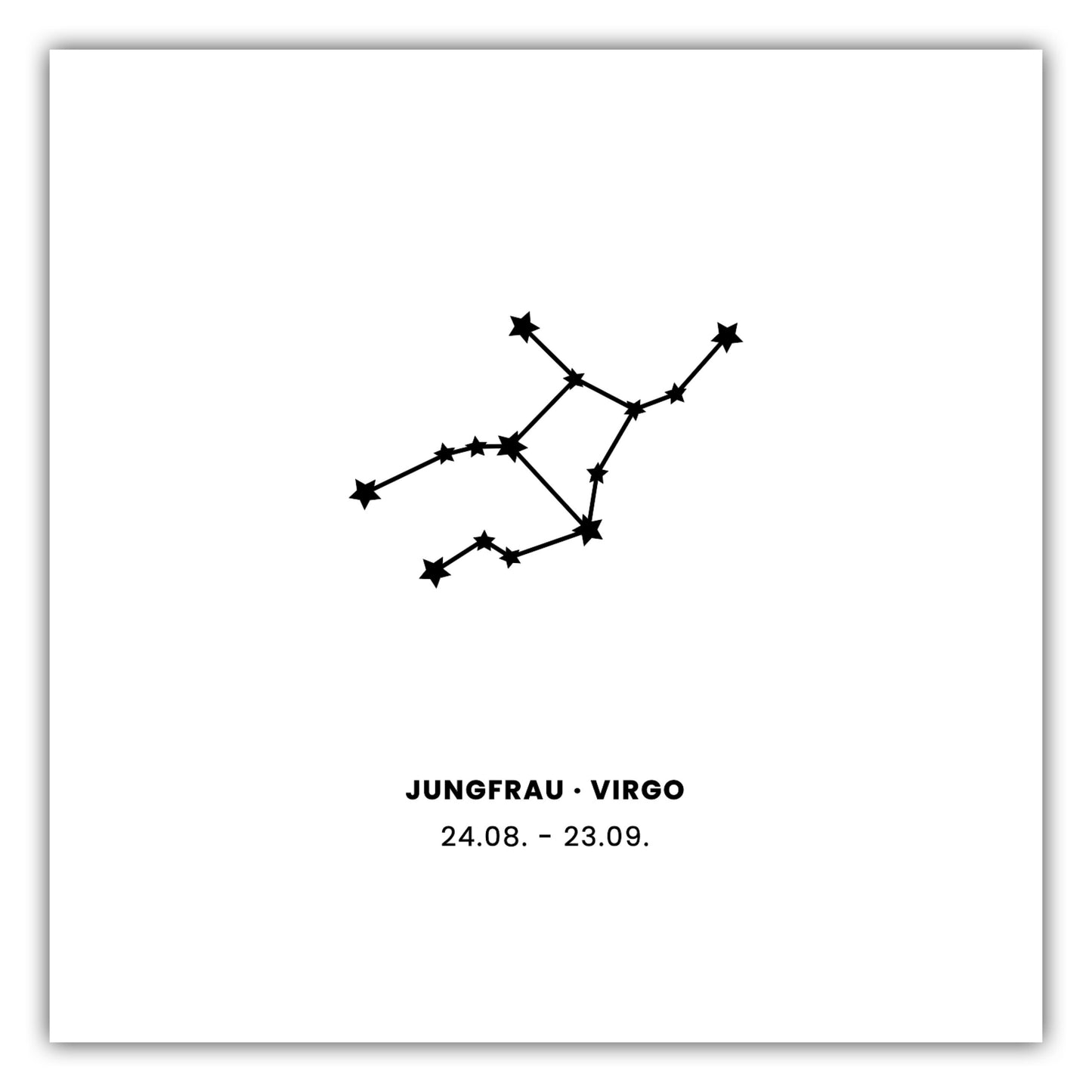 Poster Sternzeichen Jungfrau - Konstellation